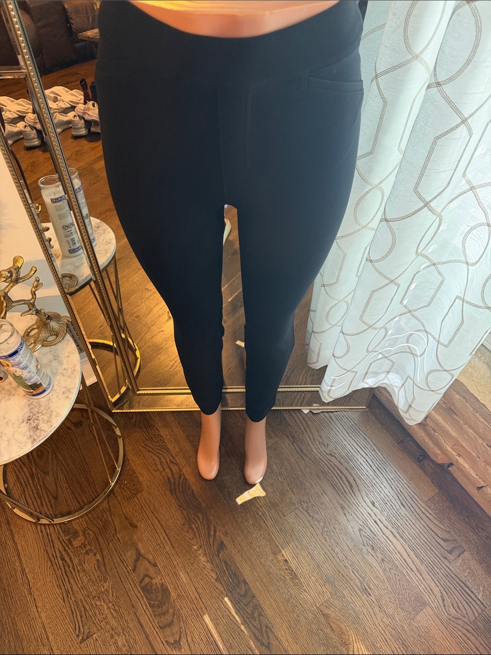 SPANX Black High-Rise Ponte Ankle Leggings